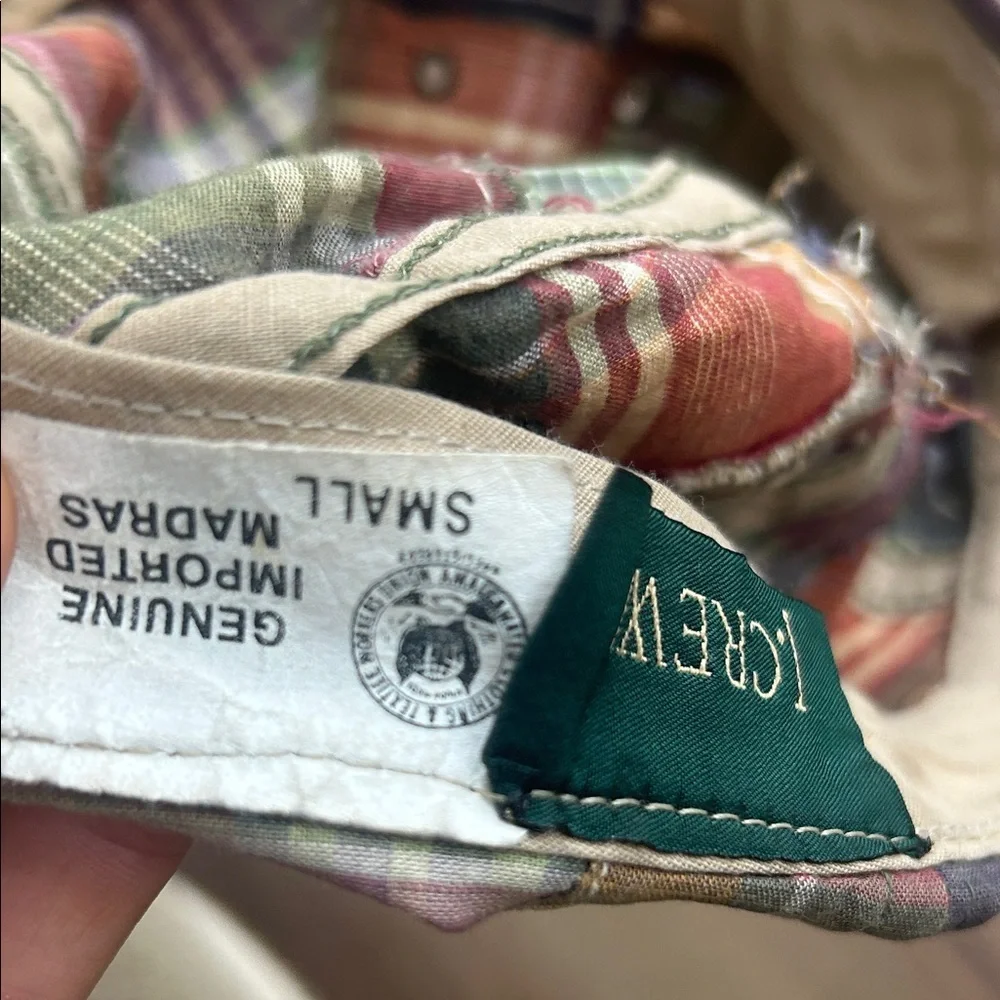 J. Crew real Madras Pastel Plaid Cotton Cap !!